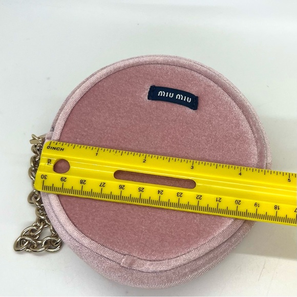 Miu Miu Perfumes Collection Pink Velvet Wristlet Pouch